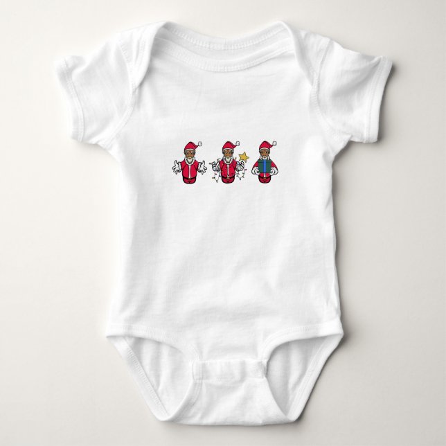 Frohe Weihnachtsklauseln Baby Strampler (Vorderseite)