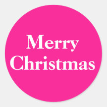 Frohe Weihnachtskleber Elegantes Script Rosa