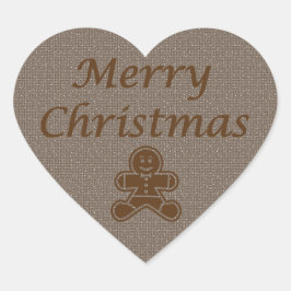 Frohe Weihnachtskleber Herz-Aufkleber