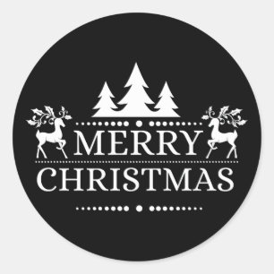 Frohe Weihnachtskleber Runder Aufkleber