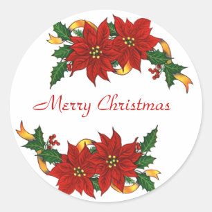 Frohe Weihnachtskleber Runder Aufkleber