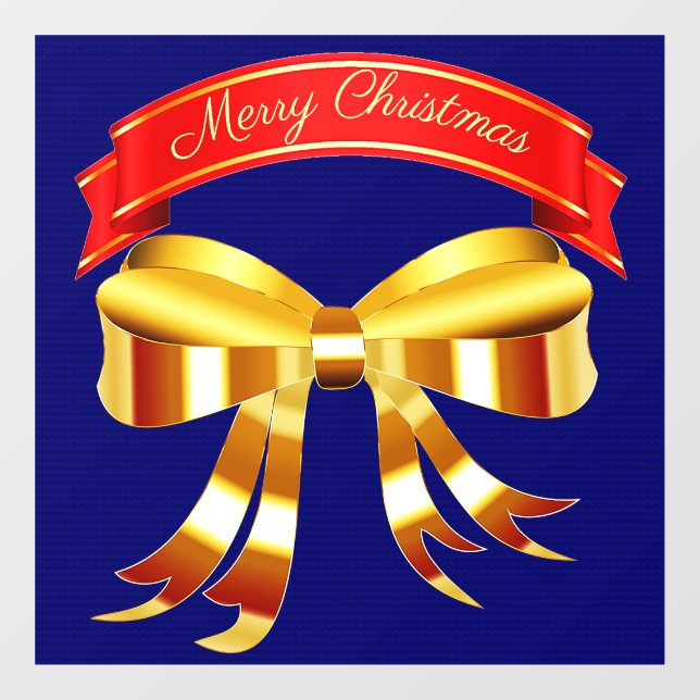 Frohe Weihnachtsklingeln Fensteraufkleber (Blatt)