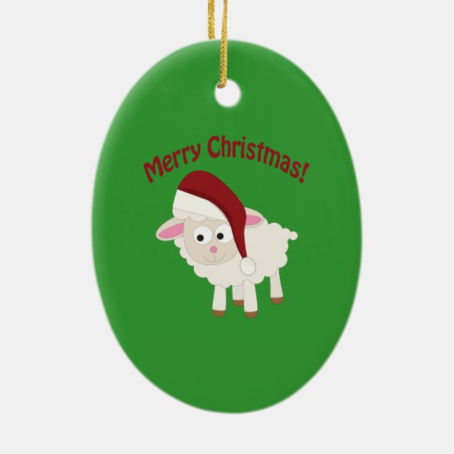 Frohe Weihnachtsklinke Keramikornament (Hinten)
