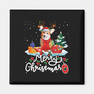 Frohe Weihnachtskostüme Reindeer Niedlich Santa Co Magnet