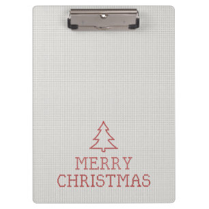 Frohe Weihnachtskreuzstickerei Klemmbrett