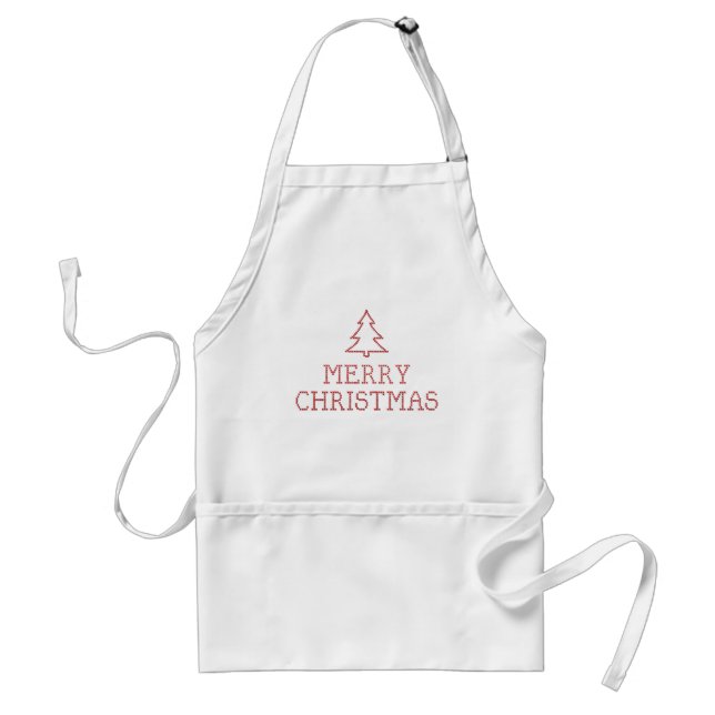 Frohe Weihnachtskreuzstickerei Schürze (Vorne)