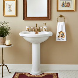 Frohe Weihnachtskrippe Handtuch