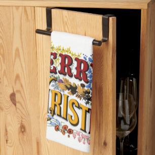 Frohe Weihnachtsküche Handtuch