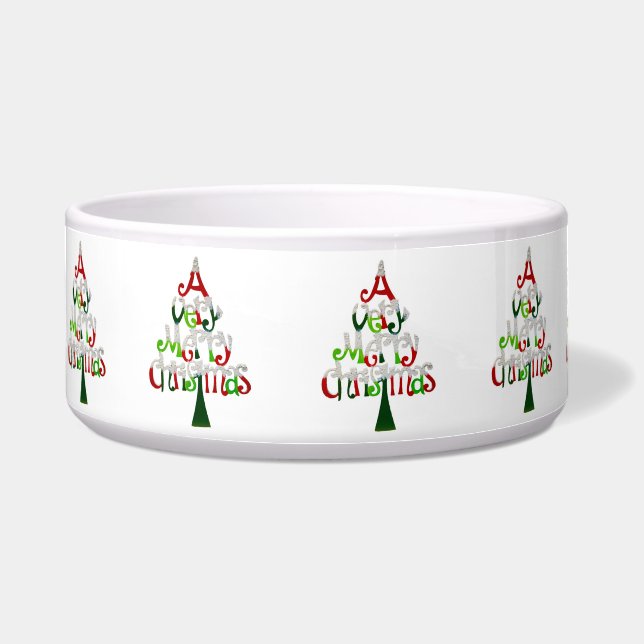 Frohe Weihnachtskuchen Napf (Vorderseite)