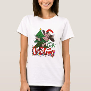 Frohe Weihnachtskuh T-Shirt
