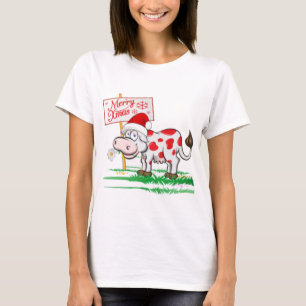Frohe Weihnachtskuh T-Shirt