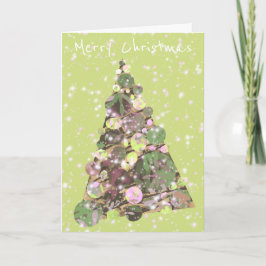 Frohe Weihnachtsleaf Abstrakten Baum Urlaub Karte