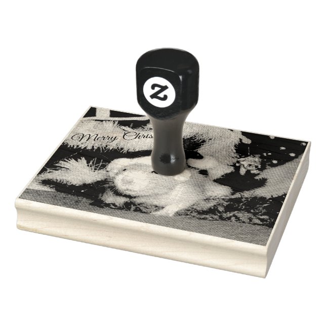 Frohe Weihnachtsleder Rat Rubber Briefmarke Gummistempel (Stempel)