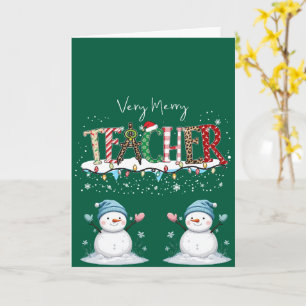 Frohe Weihnachtslehrerin Karte