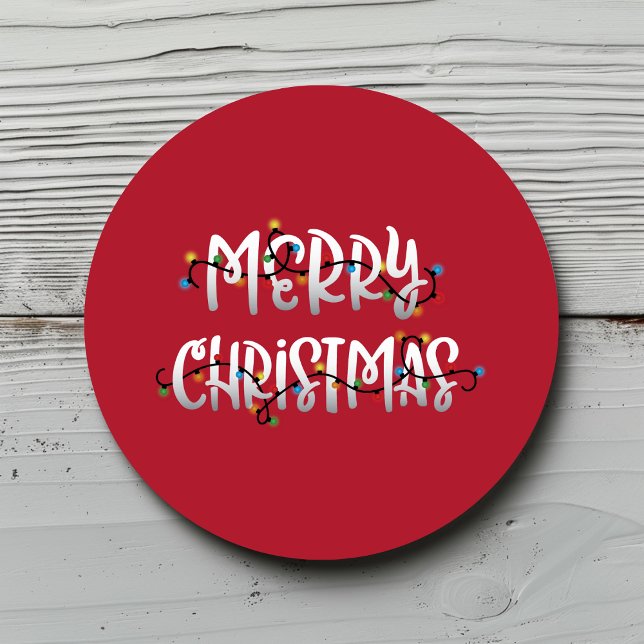 Frohe Weihnachtsleuchten Weihnachtskalender Runder Aufkleber (Von Creator hochgeladen)