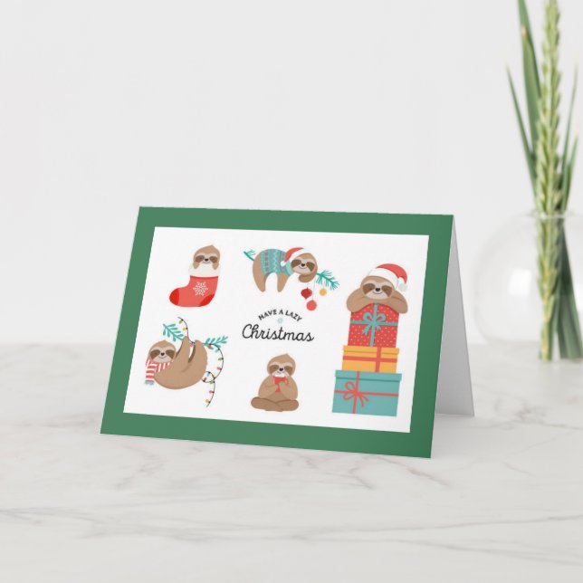 Frohe Weihnachtslieder Feiertagskarte (Vorderseite)