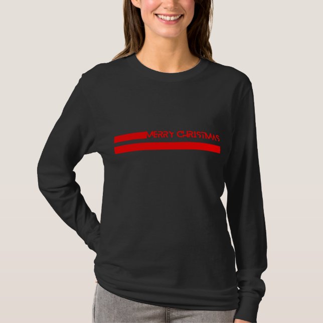 FROHE WEIHNACHTSLINIEN T-Shirt (Vorderseite)