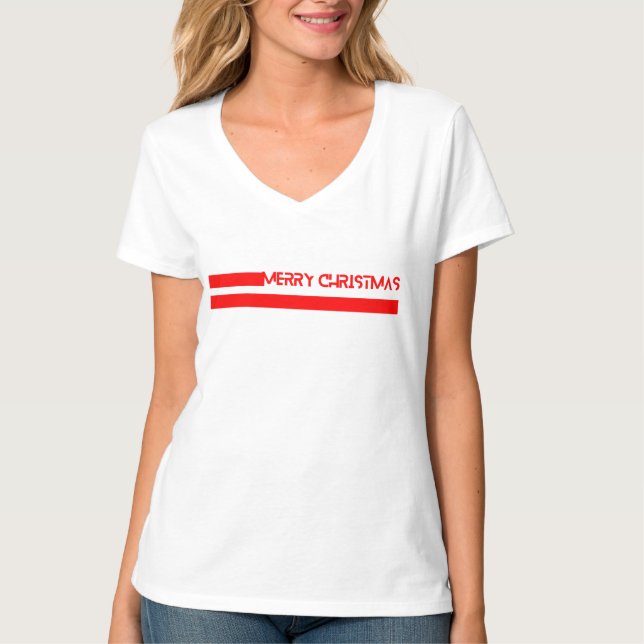 FROHE WEIHNACHTSLINIEN T-Shirt (Vorderseite)