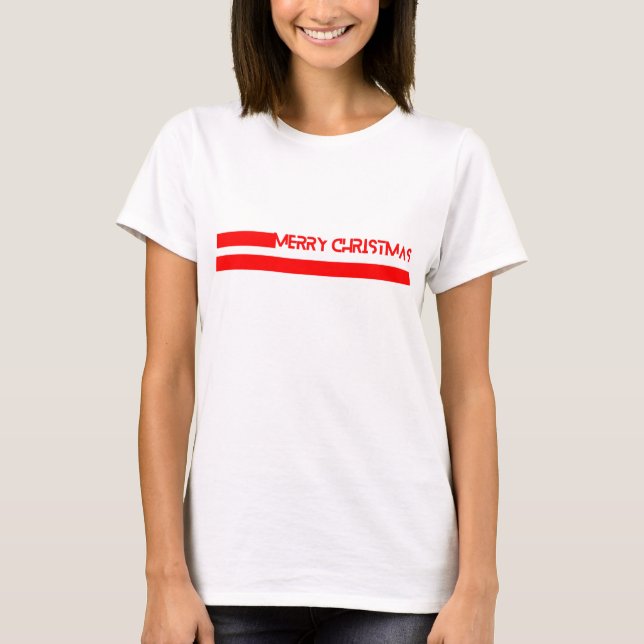 FROHE WEIHNACHTSLINIEN T-Shirt (Vorderseite)