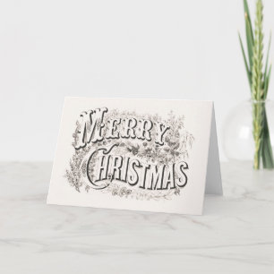 Frohe Weihnachtslithographie (1876) Feiertagskarte