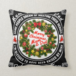 Frohe Weihnachtsmama und Vater Kissen