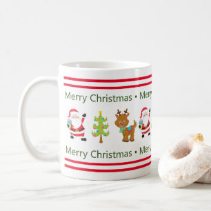 Frohe Weihnachtsmann und Rentier Kaffeetasse