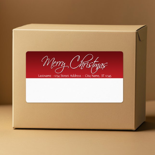 Frohe Weihnachtsmarken (Custom Box Label with Merry Christmas Greeting)