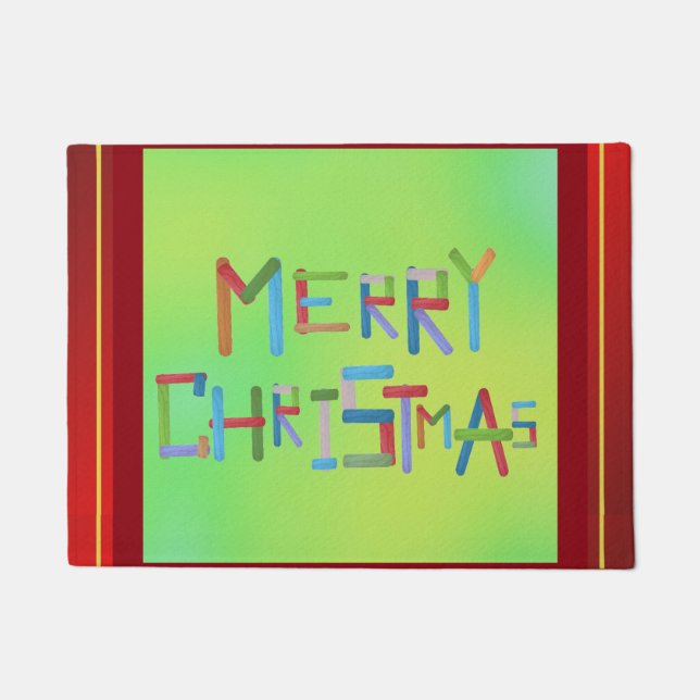 Frohe Weihnachtsmatte Fußmatte (Vorderseite)