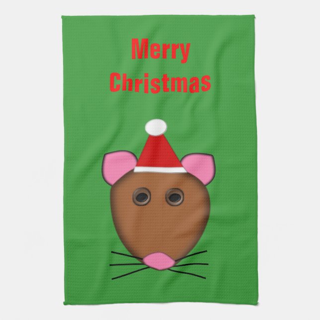 Frohe Weihnachtsmäuse Anpassbare Küchentücher (Vertikal)