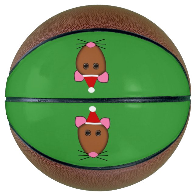 Frohe Weihnachtsmäuse Basketballs (Vorderseite)
