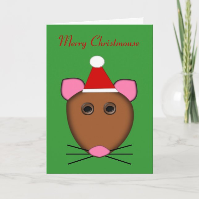 Frohe Weihnachtsmäuse Custom Card Feiertagskarte (Vorderseite)