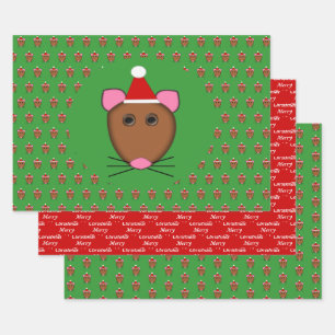 Frohe Weihnachtsmäuse Custom Geschenkpapier Set