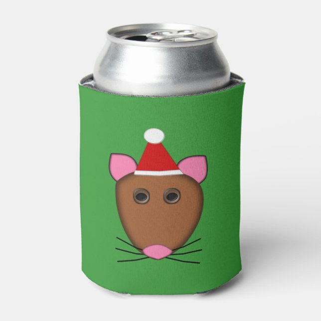 Frohe Weihnachtsmäuse kann kühler Dosenkühler (Kanne Vorderseite)
