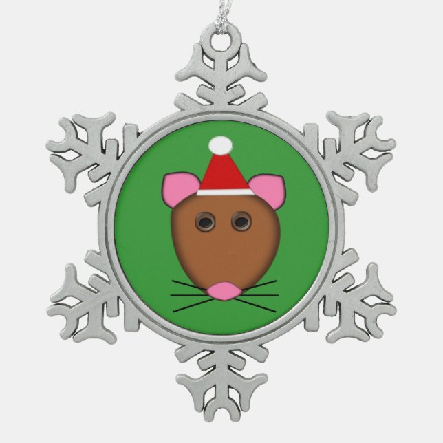 Frohe Weihnachtsmäuse Ornament (Vorderseite)