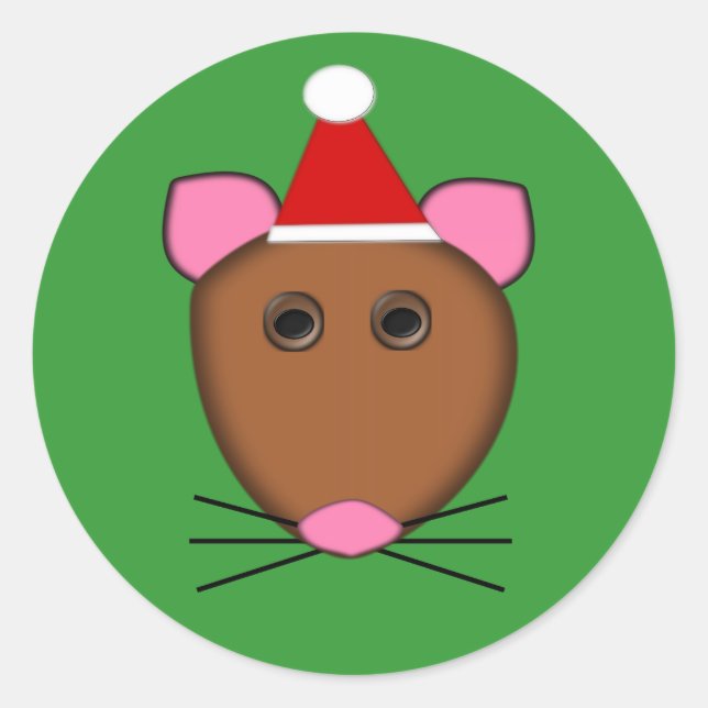 Frohe Weihnachtsmäuse Stickers (Vorderseite)