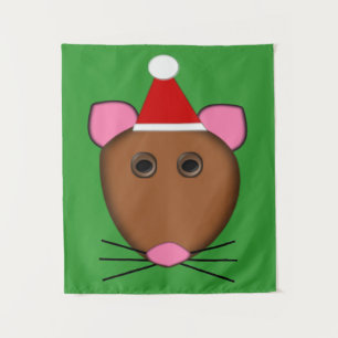 Frohe Weihnachtsmäuse Wandteppich
