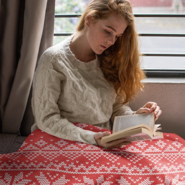 Frohe Weihnachtsmesse Isle Red & White Decke (Von Creator hochgeladen)