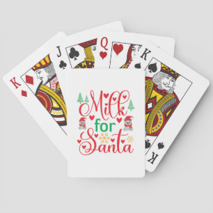 Frohe Weihnachtsmilch für den Weihnachtsmann Spielkarten