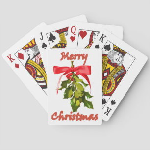 Frohe Weihnachtsmistletoe Spielkarten