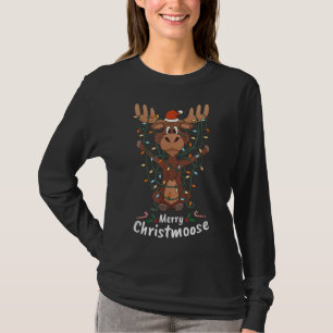 Frohe Weihnachtsmoose Xmas Tree Light T-Shirt