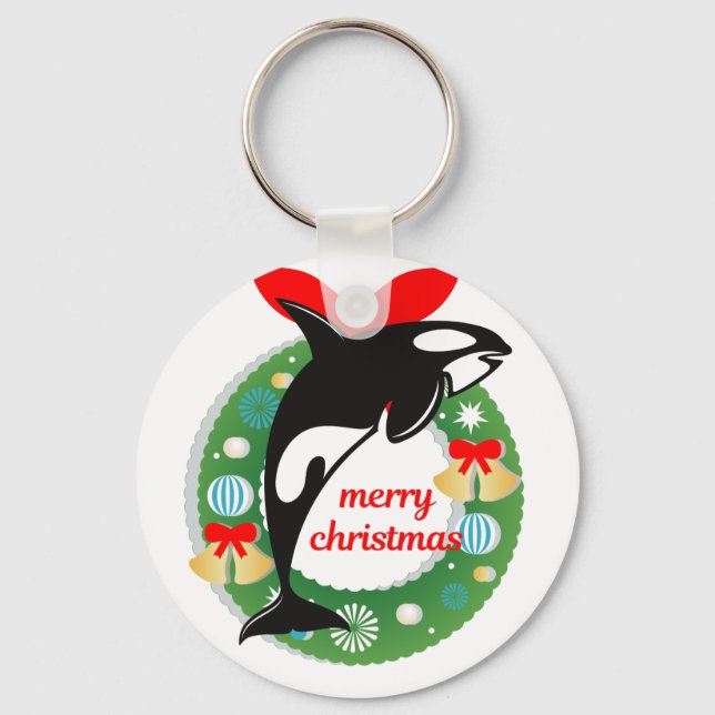 Frohe Weihnachtsmörder Schlüsselanhänger (Vorderseite)