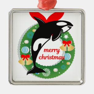 Frohe Weihnachtsmörder Silbernes Ornament