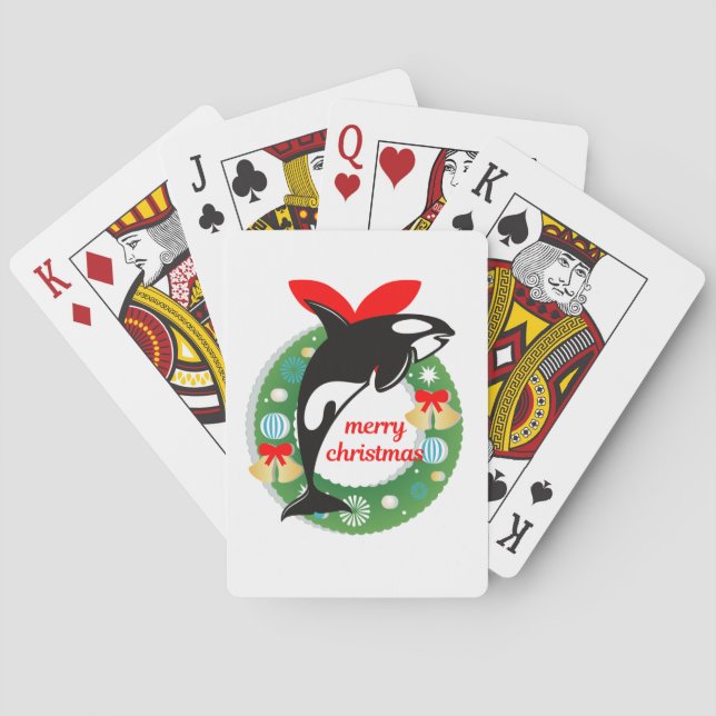 Frohe Weihnachtsmörder Spielkarten (Rückseite)