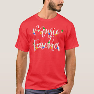 Frohe Weihnachtsmusiklehrer Weihnachten Lichter Pa T-Shirt
