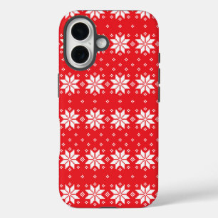 Frohe Weihnachtsmuster 5 iPhone 16 Hülle