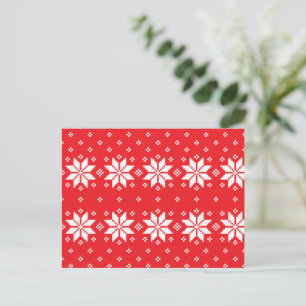 Frohe Weihnachtsmuster 5 Feiertagspostkarte