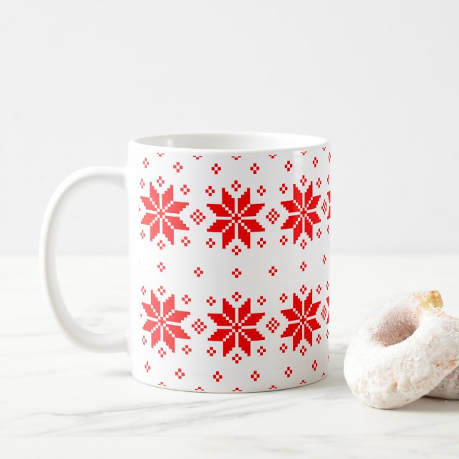 Frohe Weihnachtsmuster 5 Kaffeetasse (Mit Donut)