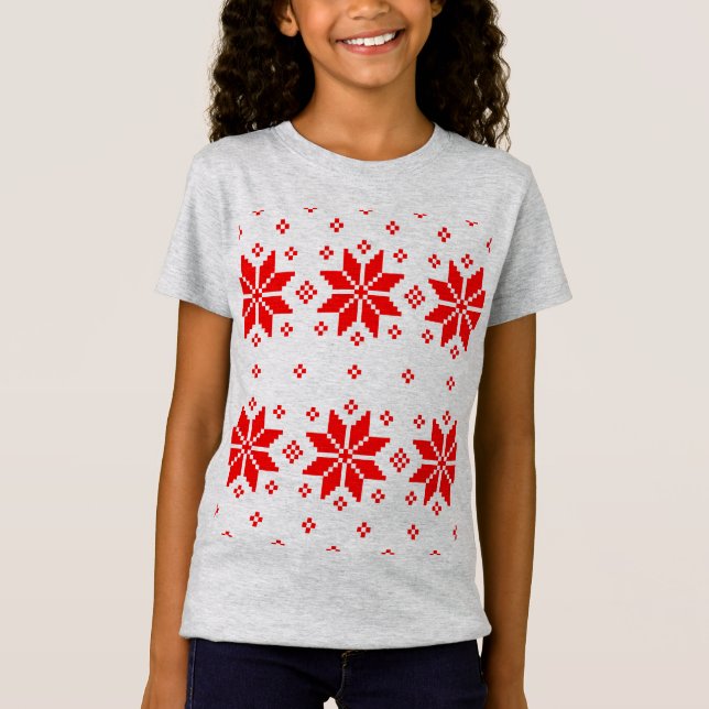 Frohe Weihnachtsmuster 5 T-Shirt (Vorderseite)
