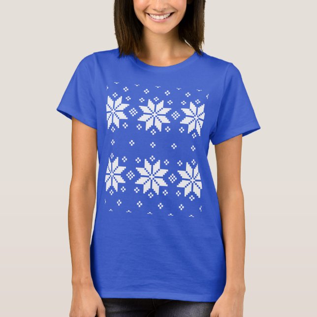 Frohe Weihnachtsmuster 5 T-Shirt (Vorderseite)