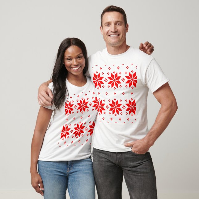 Frohe Weihnachtsmuster 5 T-Shirt (Unisex)
